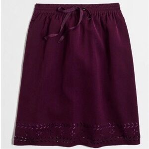 J. Crew Factory Laser Cut Purple Plum Skirt